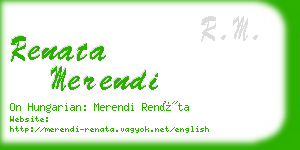 renata merendi business card